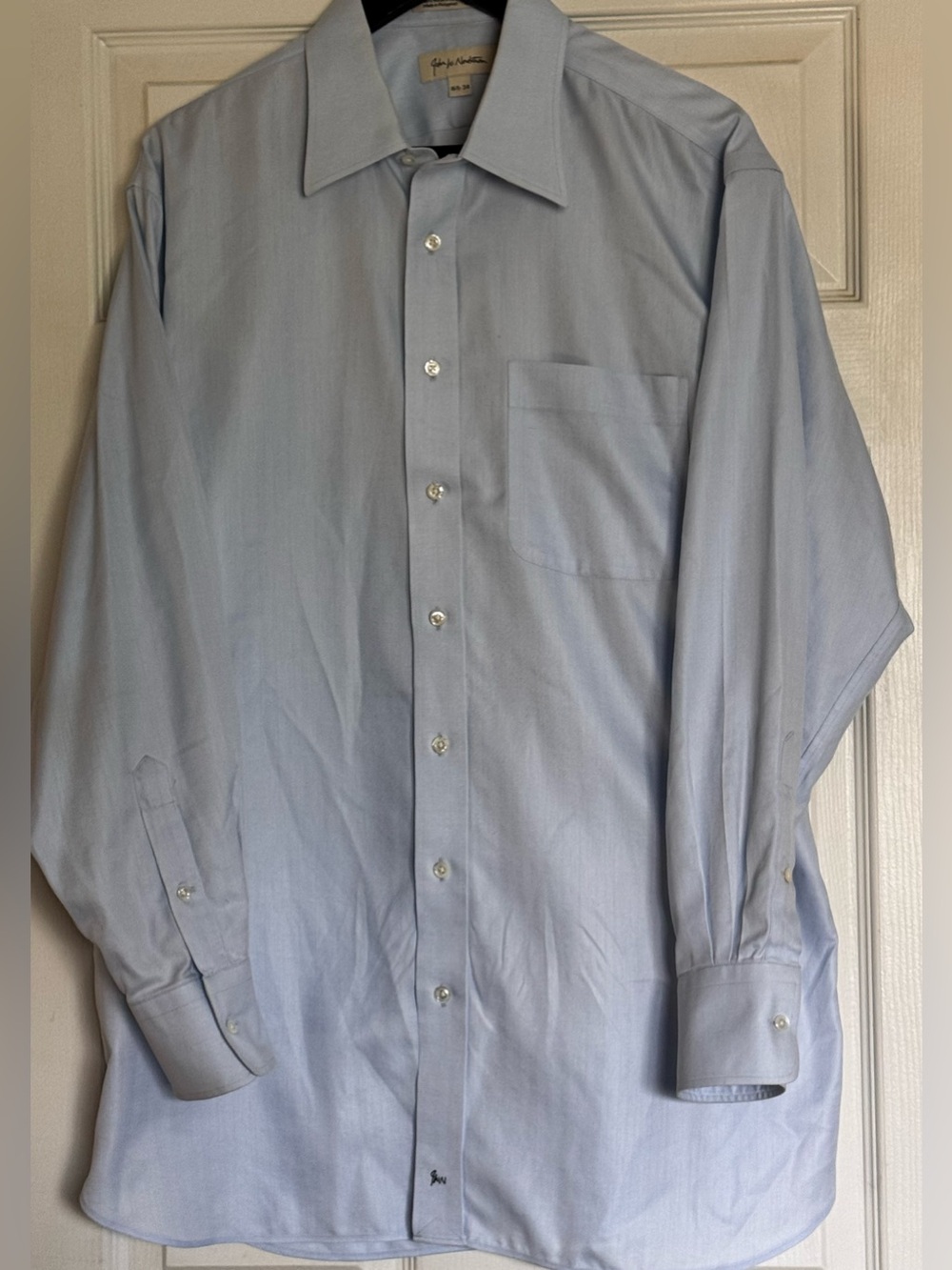 John W. Nordstrom Light Blue Men's Dress Shirt 100% Egyptian cotton